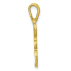 FJC Finejewelers 10k Bright-cut Grooved Initial A Charm
