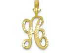 FJC Finejewelers 10k Bright-cut Grooved Initial A Charm