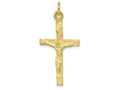 FJC Finejewelers 10k Yellow Gold Solid Polished Crucifix Charm