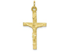 FJC Finejewelers 10k Yellow Gold Solid Polished Crucifix Charm