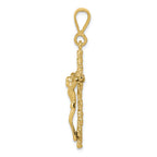 FJC Finejewelers 10k Yellow Gold Solid Polished Crucifix Charm