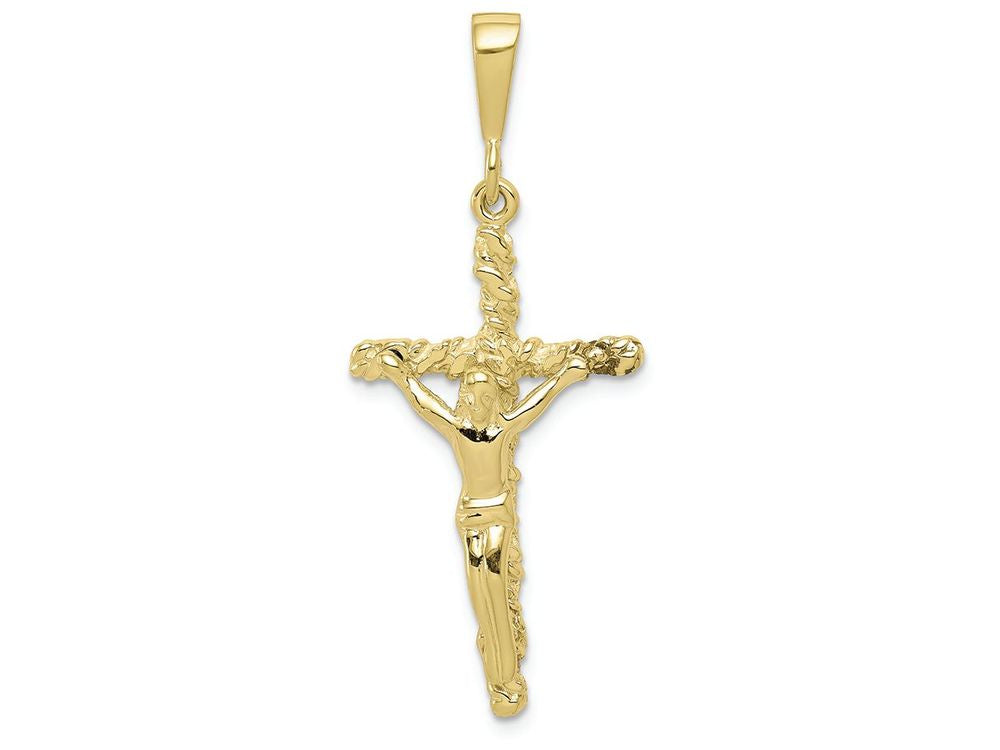 FJC Finejewelers 10k Yellow Gold Solid Polished Crucifix Charm