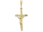 FJC Finejewelers 10k Yellow Gold Solid Polished Crucifix Charm