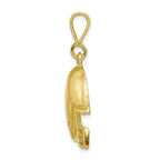 FJC Finejewelers 10k Yellow Gold Football Helmet Charm