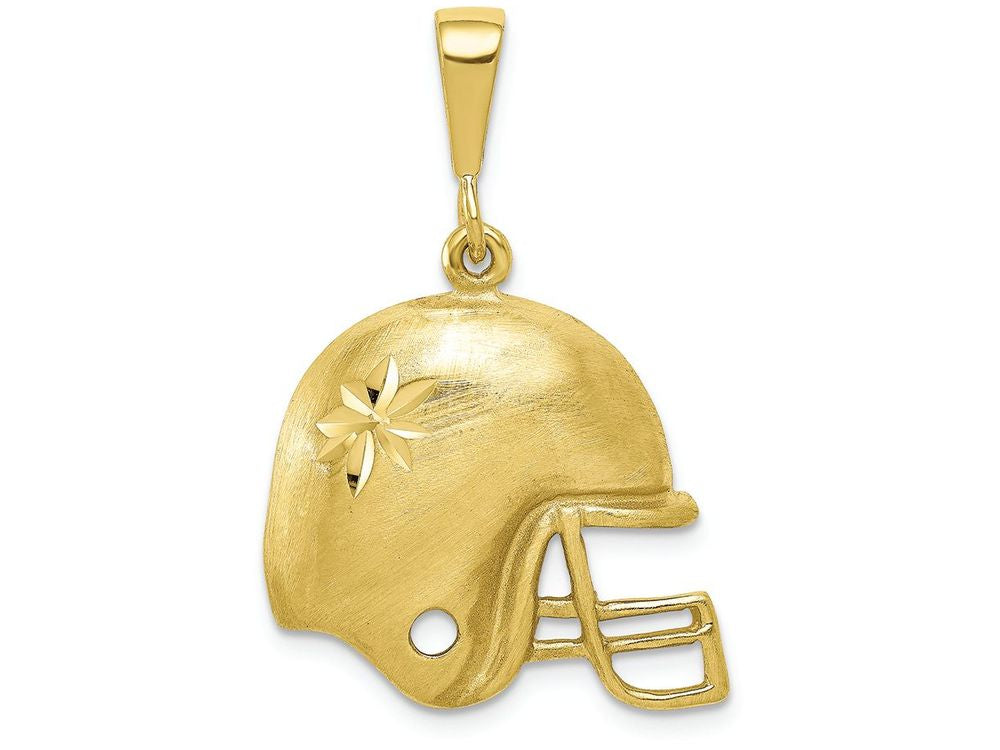 FJC Finejewelers 10k Yellow Gold Football Helmet Charm