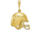FJC Finejewelers 10k Yellow Gold Football Helmet Charm