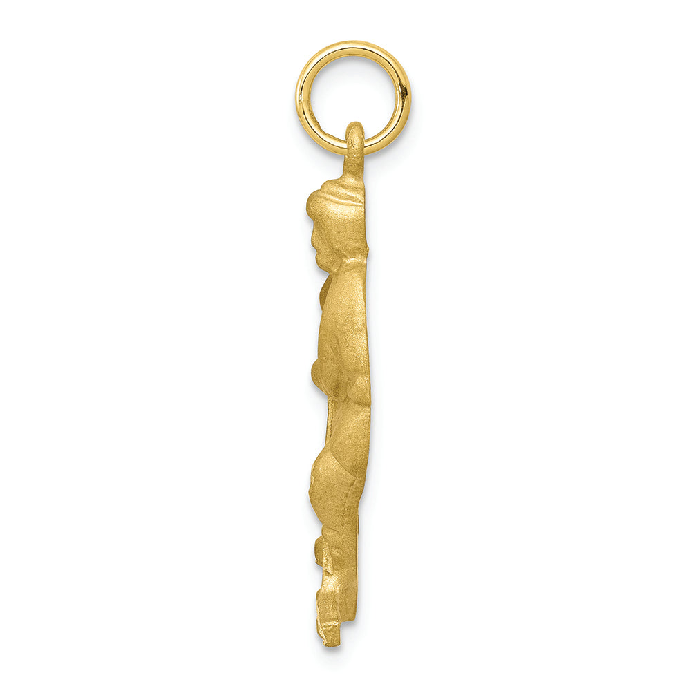 FJC Finejewelers 10k Yellow Gold Hockey Player Charm