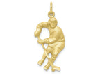 FJC Finejewelers 10k Yellow Gold Hockey Player Charm
