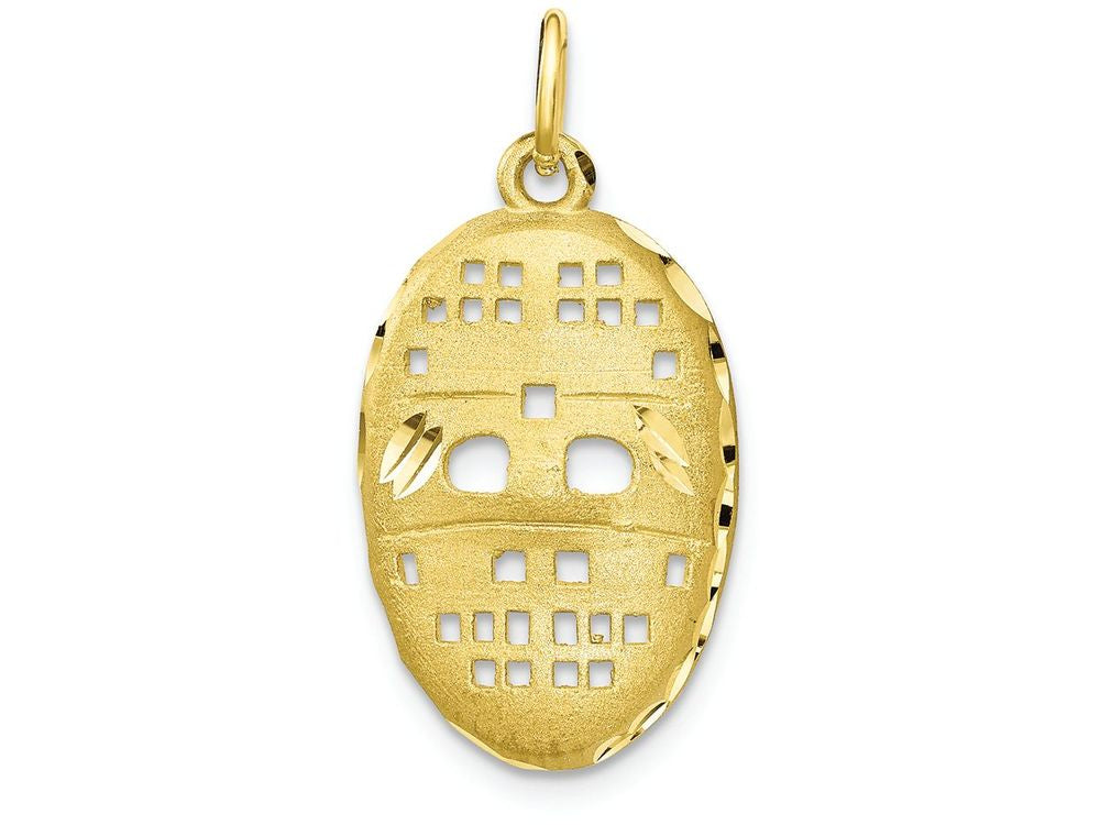FJC Finejewelers 10k Yellow Gold Hockey Mask Charm