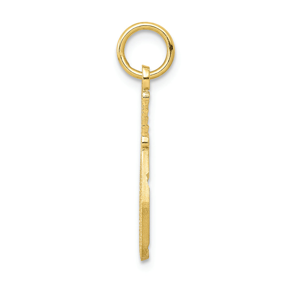 FJC Finejewelers 10k Yellow Gold Solid Racquetball Racquet Charm