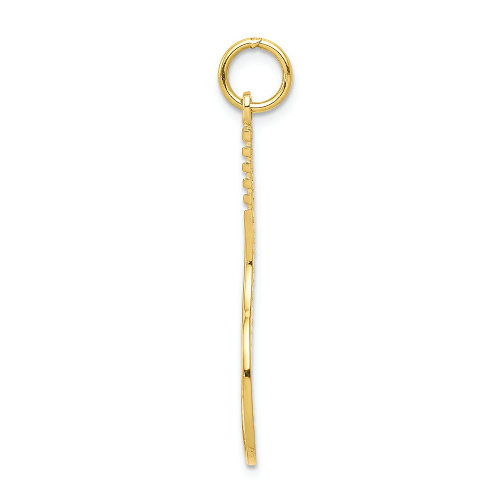 FJC Finejewelers 10k Yellow Gold Tennis Racquet Charm