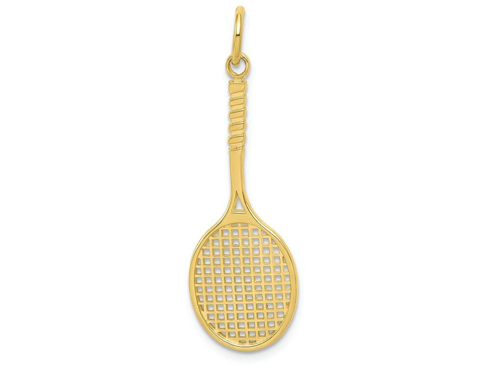 FJC Finejewelers 10k Yellow Gold Tennis Racquet Charm