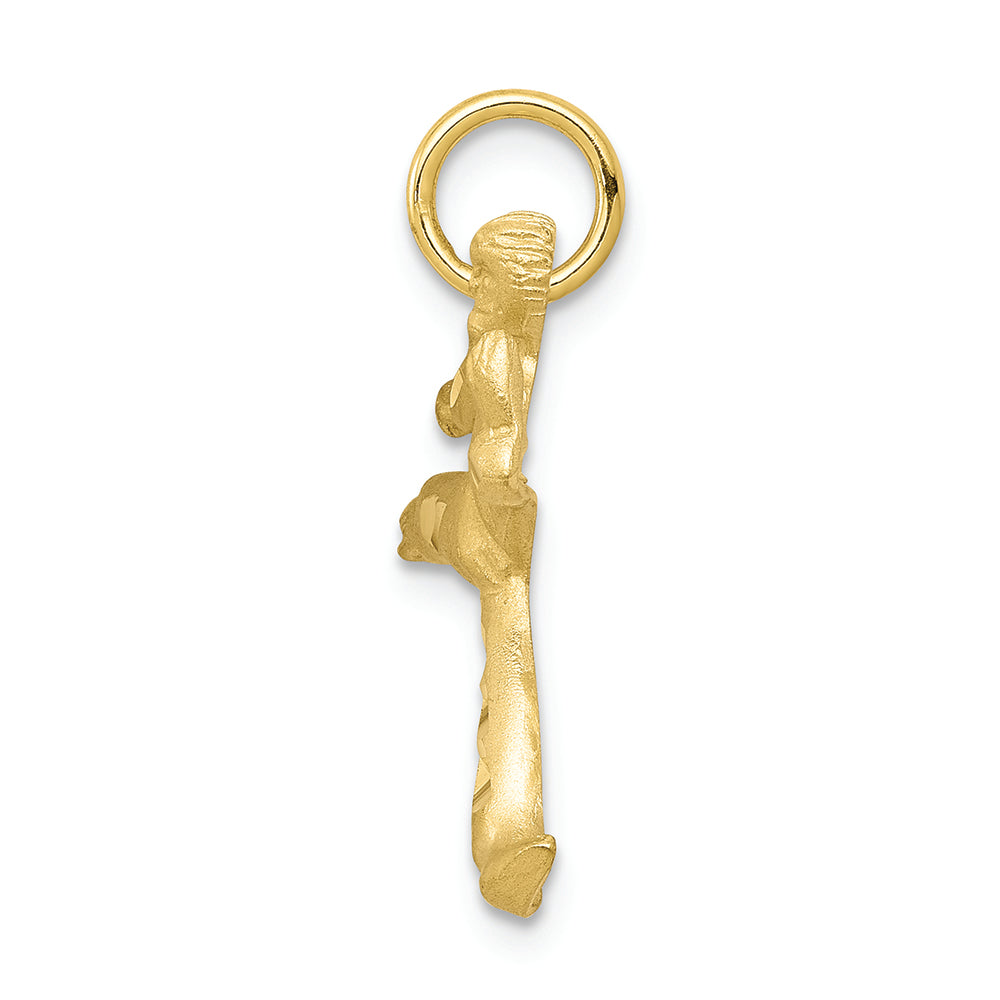 FJC Finejewelers 10k Yellow Gold Solid Karate Person Charm