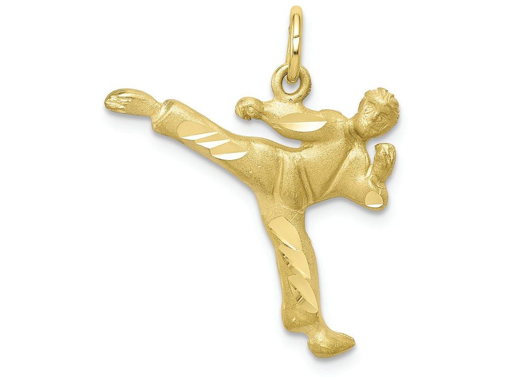 FJC Finejewelers 10k Yellow Gold Solid Karate Person Charm