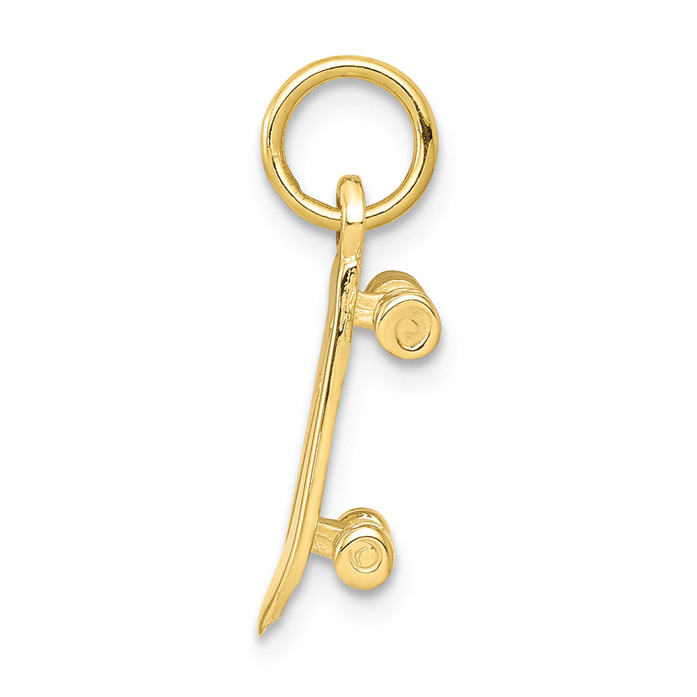 FJC Finejewelers 10k Yellow Gold Solid 3d Skateboard Charm