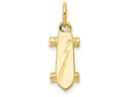 FJC Finejewelers 10k Yellow Gold Solid 3d Skateboard Charm