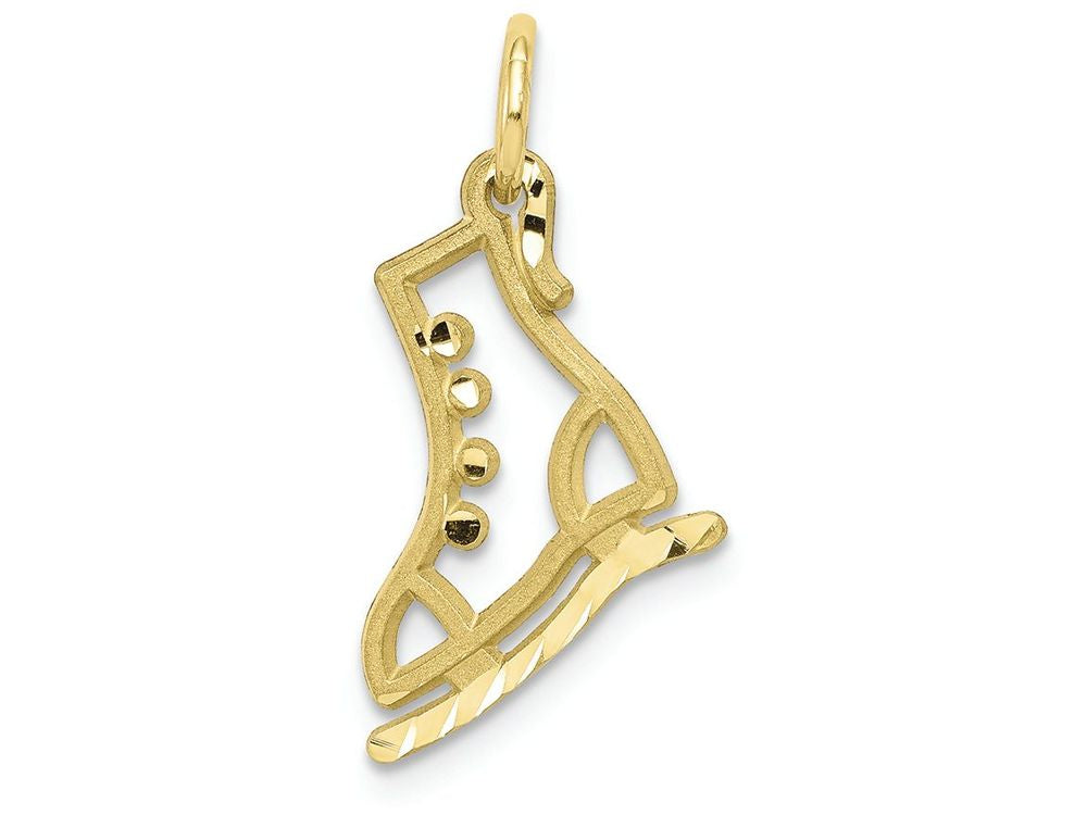 FJC Finejewelers 10k Yellow Gold Bright Cut Ice Skate Charm