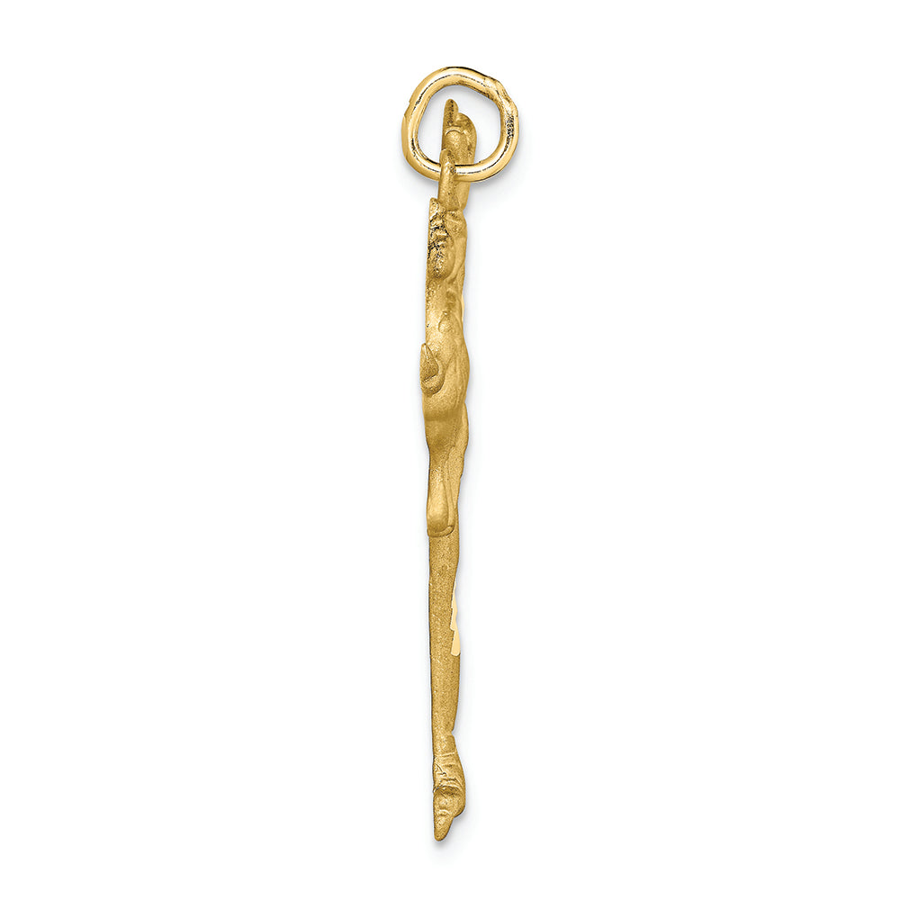FJC Finejewelers 10k Yellow Gold Solid Bright Cut Figure Skater Charm