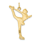 FJC Finejewelers 10k Yellow Gold Solid Bright Cut Figure Skater Charm