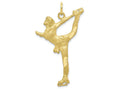 FJC Finejewelers 10k Yellow Gold Solid Bright Cut Figure Skater Charm
