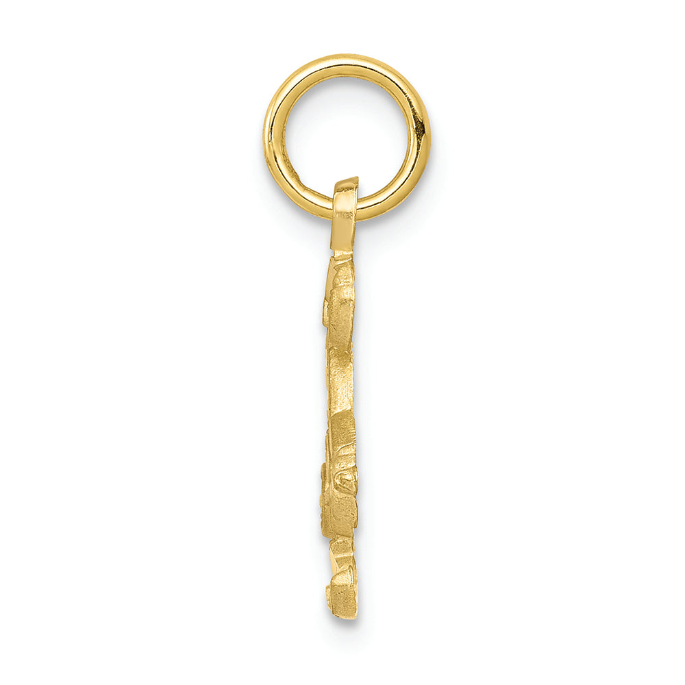 FJC Finejewelers 10k Yellow Gold Bright Cut Skier Charm