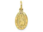 FJC Finejewelers 10k Yellow Gold Solid Satin Polished Saint Christopher Charm