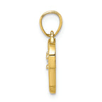 FJC Finejewelers 10k Yellow Gold CZ Heart Charm
