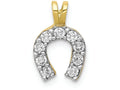 FJC Finejewelers 10k Yellow Gold Small CZ Horseshoe Charm