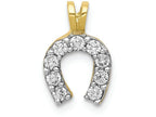 FJC Finejewelers 10k Yellow Gold Small CZ Horseshoe Charm