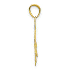 FJC Finejewelers 10k Yellow Gold with Rhodium Snowflake Charm