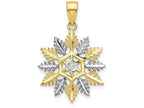 FJC Finejewelers 10k Yellow Gold with Rhodium Snowflake Charm
