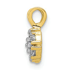 FJC Finejewelers 10k Yellow Gold Small CZ Flower Charm