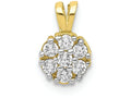 FJC Finejewelers 10k Yellow Gold Small CZ Flower Charm