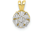 FJC Finejewelers 10k Yellow Gold Small CZ Flower Charm