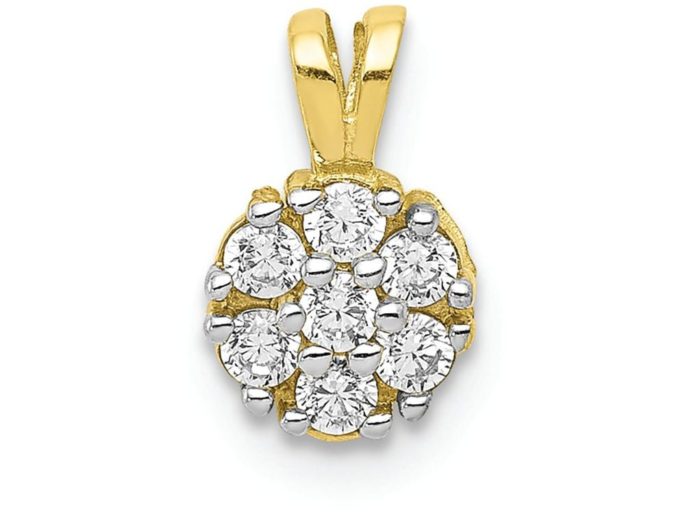 FJC Finejewelers 10k Yellow Gold Small CZ Flower Charm