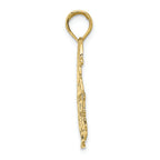 FJC Finejewelers 10k Yellow Gold Polished Christmas Tree Santa Charm