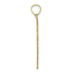 FJC Finejewelers 10k Yellow Gold Solid Polished Candy Cane Charm