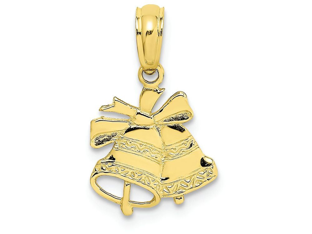 FJC Finejewelers 10k Yellow Gold Polished Christmas Bells Charm