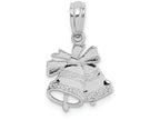 FJC Finejewelers 10k White Gold Polished Christmas Bells Charm