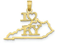 FJC Finejewelers 10k Yellow Gold Solid Kentucky State Charm