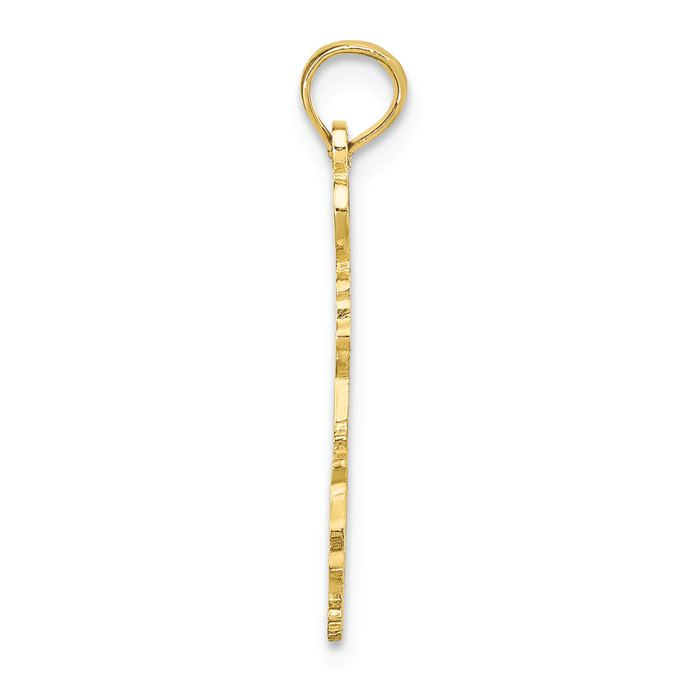 FJC Finejewelers 10k Yellow Gold Solid Louisiana State Charm