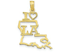 FJC Finejewelers 10k Yellow Gold Solid Louisiana State Charm