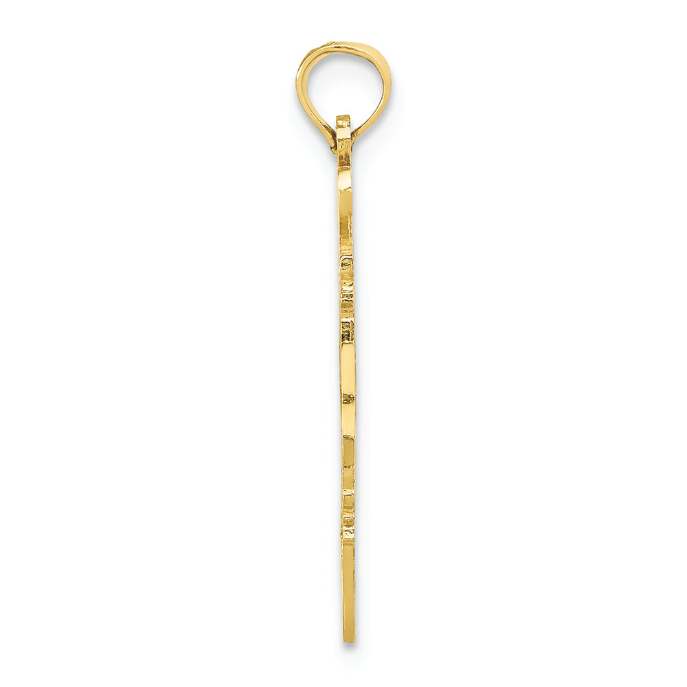FJC Finejewelers 10k Yellow Gold Solid New Jersey State Charm