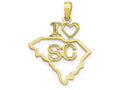 FJC Finejewelers 10k Yellow Gold Solid South Carolina State Charm