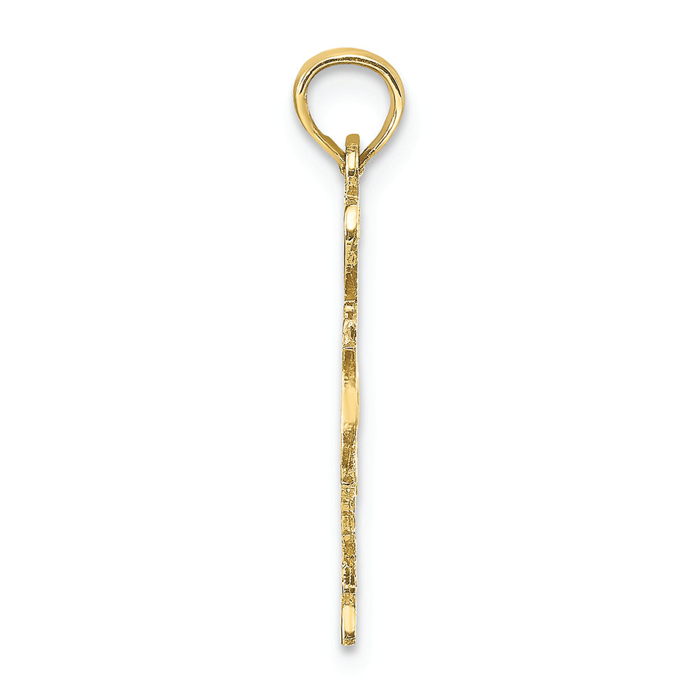 FJC Finejewelers 10k Yellow Gold Solid Texas State Charm