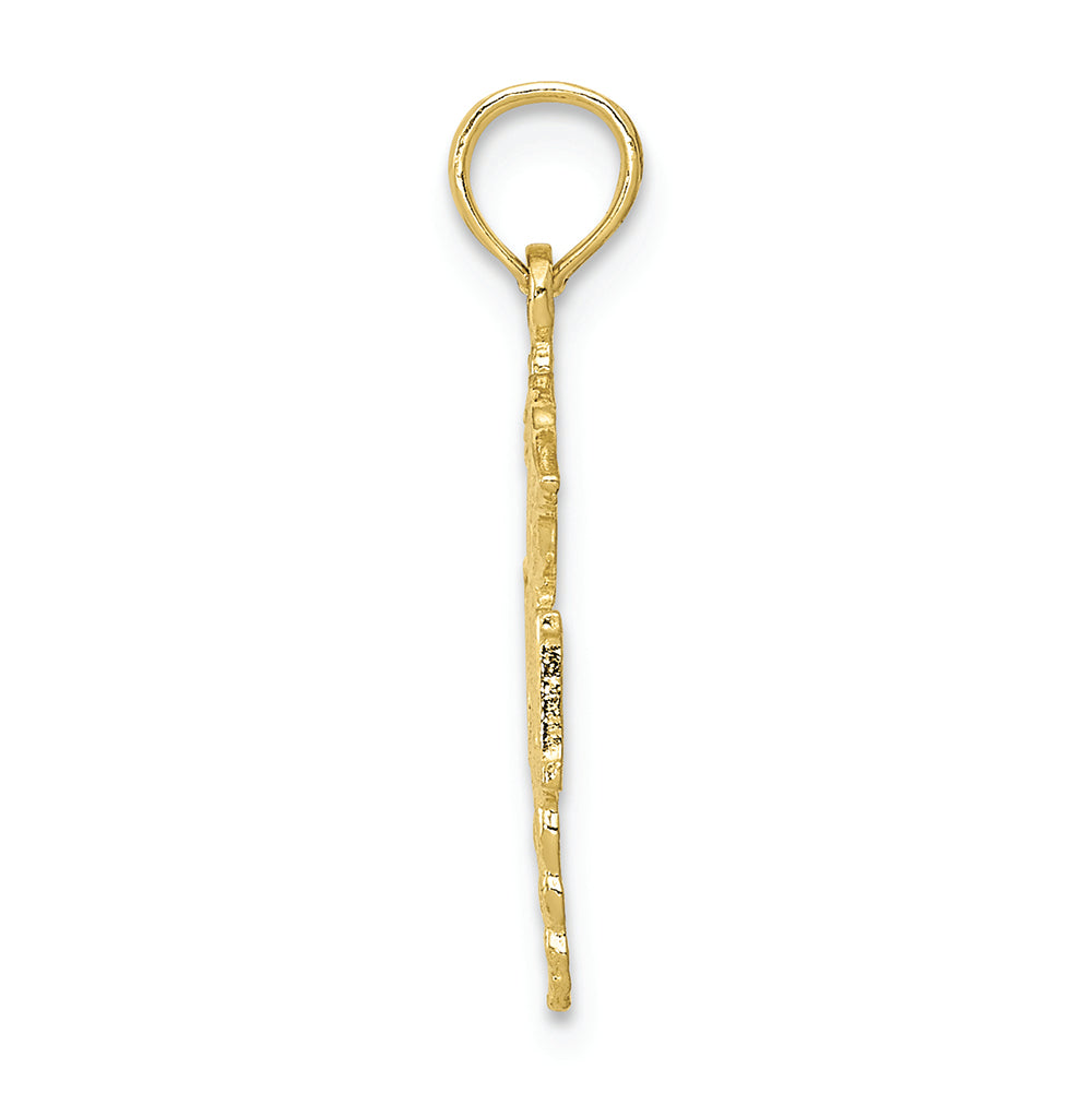 FJC Finejewelers 10k Yellow Gold Rn Caduceus Charm