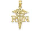 FJC Finejewelers 10k Yellow Gold Rn Caduceus Charm