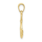 FJC Finejewelers 10k Yellow Gold Solid Polished 3d Anchor Charm