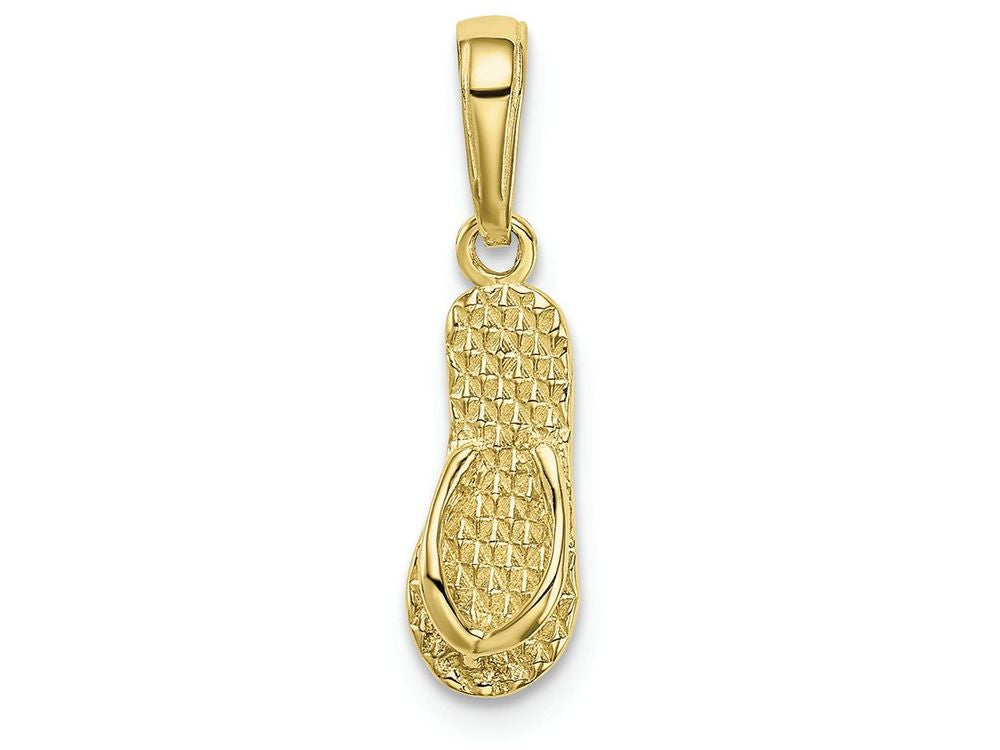FJC Finejewelers 10k Yellow Gold 3d Hawaii Flip-flop Charm