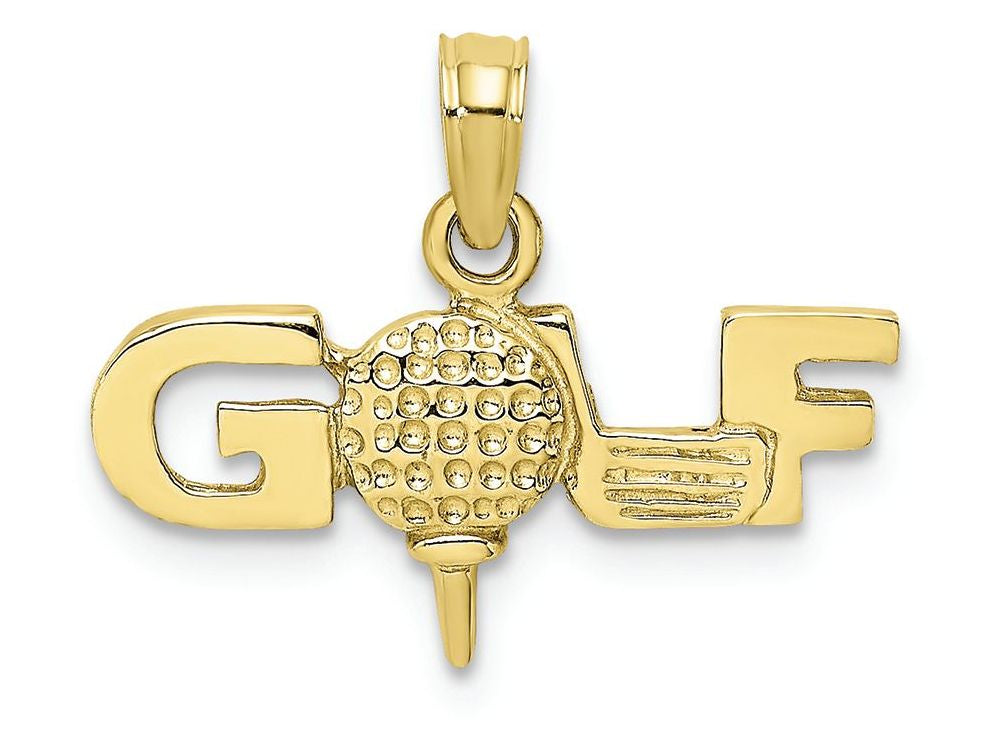 FJC Finejewelers 10k Yellow Gold Solid Polished Golf Charm